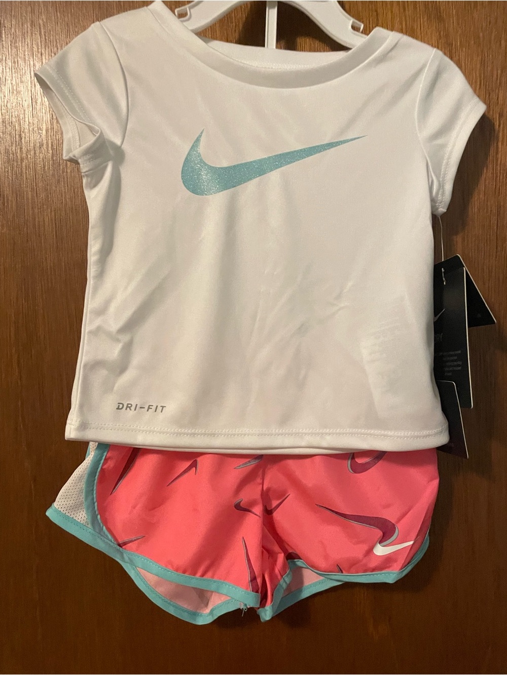 Nike - Dry Fit White Tee and Pink Shorts Set | NWT - Toddler 18 Months